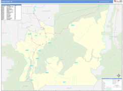 Idaho County, ID Digital Map Basic Style