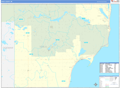 Iosco County, MI Digital Map Basic Style