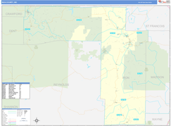 Iron County, MO Digital Map Basic Style