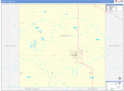 Isabella County, MI Digital Map Basic Style