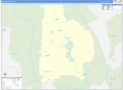 Jackson County, CO Digital Map Basic Style