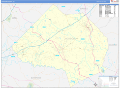 Jackson County, GA Digital Map Basic Style