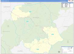 Jackson County, KY Digital Map Basic Style