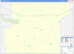 Jackson County, SD Digital Map Basic Style