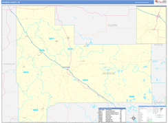 Jackson County, WI Digital Map Basic Style