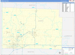 Jasper County, MO Digital Map Basic Style