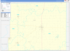 Jay County, IN Digital Map Basic Style