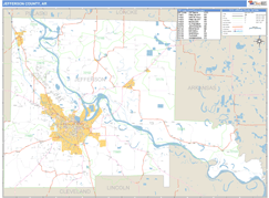 Jefferson County, AR Digital Map Basic Style