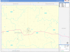 Jefferson County, IA Digital Map Basic Style