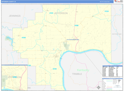 Jefferson County, IN Digital Map Basic Style