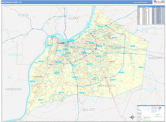 Jefferson County, KY Digital Map Basic Style