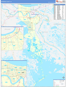 Jefferson Parish (County), LA Digital Map Basic Style