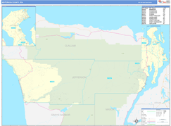 Jefferson County, WA Digital Map Basic Style