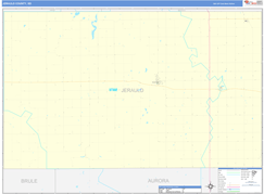 Jerauld County, SD Digital Map Basic Style