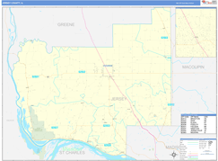 Jersey County, IL Digital Map Basic Style