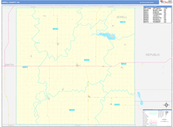 Jewell County, KS Digital Map Basic Style