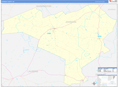 Johnson County, GA Digital Map Basic Style