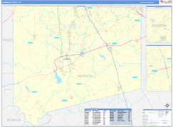 Johnson County, TX Digital Map Basic Style
