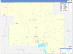 Johnston County, OK Digital Map Basic Style