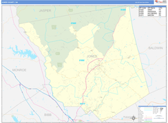 Jones County, GA Digital Map Basic Style