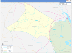 Jones County, NC Digital Map Basic Style