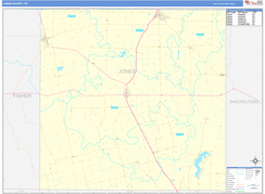 Jones County, TX Digital Map Basic Style