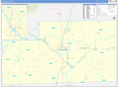 Kankakee County, IL Digital Map Basic Style
