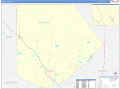 Kendall County, TX Digital Map Basic Style