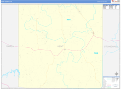 Kent County, TX Digital Map Basic Style