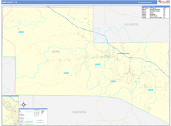 Kerr County, TX Digital Map Basic Style