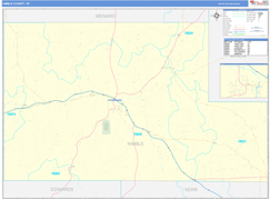 Kimble County, TX Digital Map Basic Style