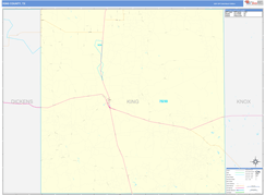 King County, TX Digital Map Basic Style
