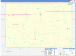 Kingman County, KS Digital Map Basic Style
