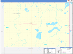 Kingsbury County, SD Digital Map Basic Style