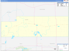 Kiowa County, CO Digital Map Basic Style