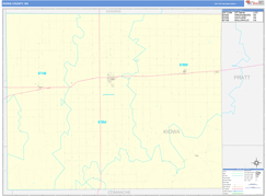 Kiowa County, KS Digital Map Basic Style