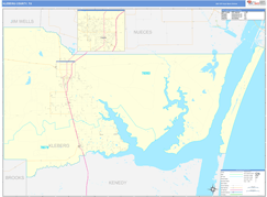 Kleberg County, TX Digital Map Basic Style