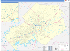 Knox County, TN Digital Map Basic Style