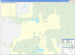 Lake County, CO Digital Map Basic Style