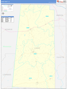 Lamar County, AL Digital Map Basic Style