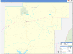 Latimer County, OK Digital Map Basic Style