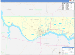 Lauderdale County, AL Digital Map Basic Style