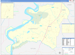 Lauderdale County, TN Digital Map Basic Style