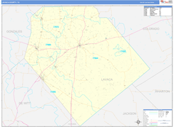 Lavaca County, TX Digital Map Basic Style