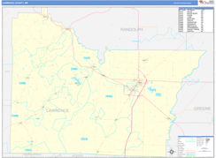 Lawrence County, AR Digital Map Basic Style