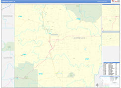 Lawrence County, IN Digital Map Basic Style