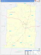 Lawrence County, TN Digital Map Basic Style