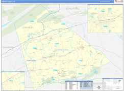 Lebanon County, PA Digital Map Basic Style