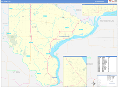 Lee County, IA Digital Map Basic Style