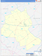 Lee County, SC Digital Map Basic Style